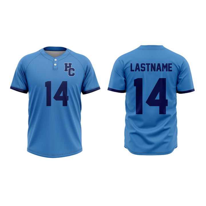 Two-Button Baseball or Softball Jersey