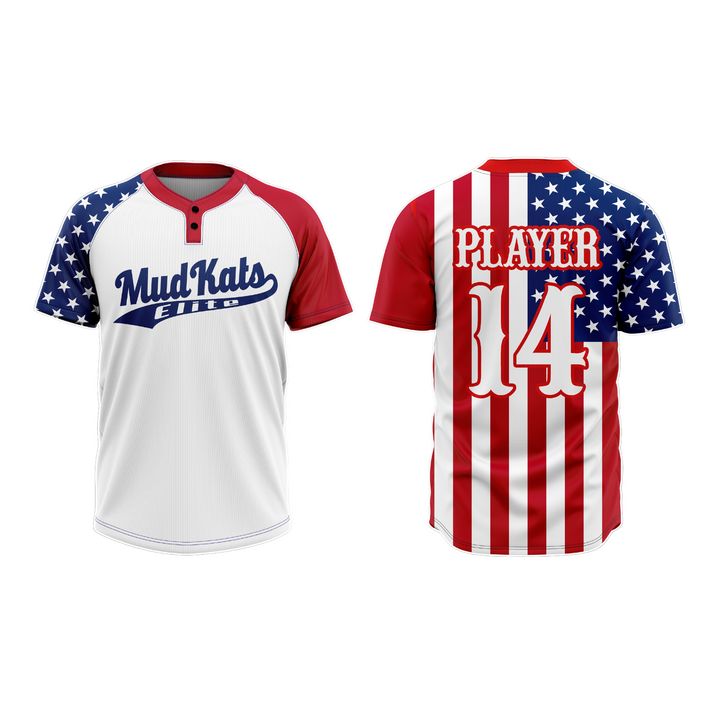 Two-Button Baseball or Softball Jersey