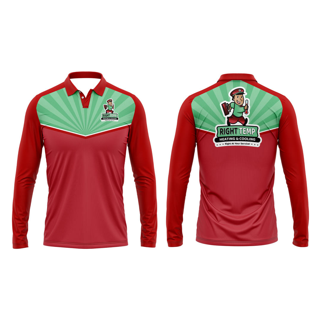 Custom Sublimation Long-Sleeve Polo