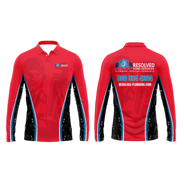 Custom Sublimation Long-Sleeve Polo