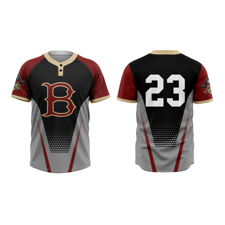 Two-Button Baseball or Softball Jersey